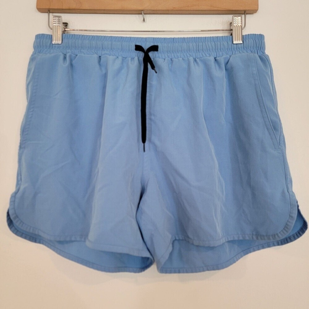 Kortni Jeane Swim Trunk Shorts Mens XL Blue Skies Lined Beach Swimsuit